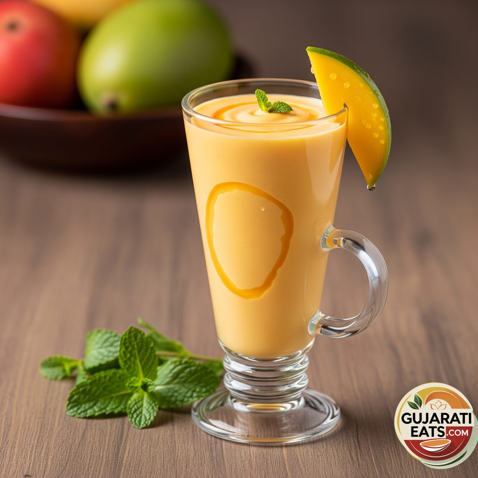 Mango Lassi recipe card | step by step video - Gujratieats.com